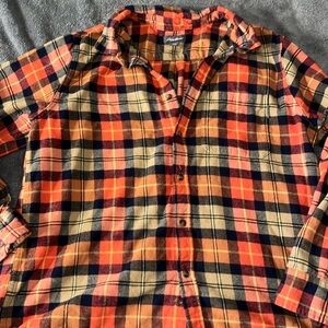Eddie Bauer Men’s  XL Orange Flannel